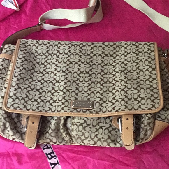coach Signature laptop carry bag preowne like new - Picture 1 of 16